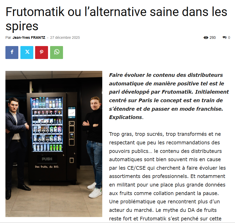 Distributeur automatique moderne